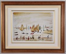 Limited Edition By L.S. Lowry "Yachts, 1959" With Certificate.
