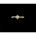 Beautiful Natural 0.42CT S1 Diamond Ring With 18k Gold