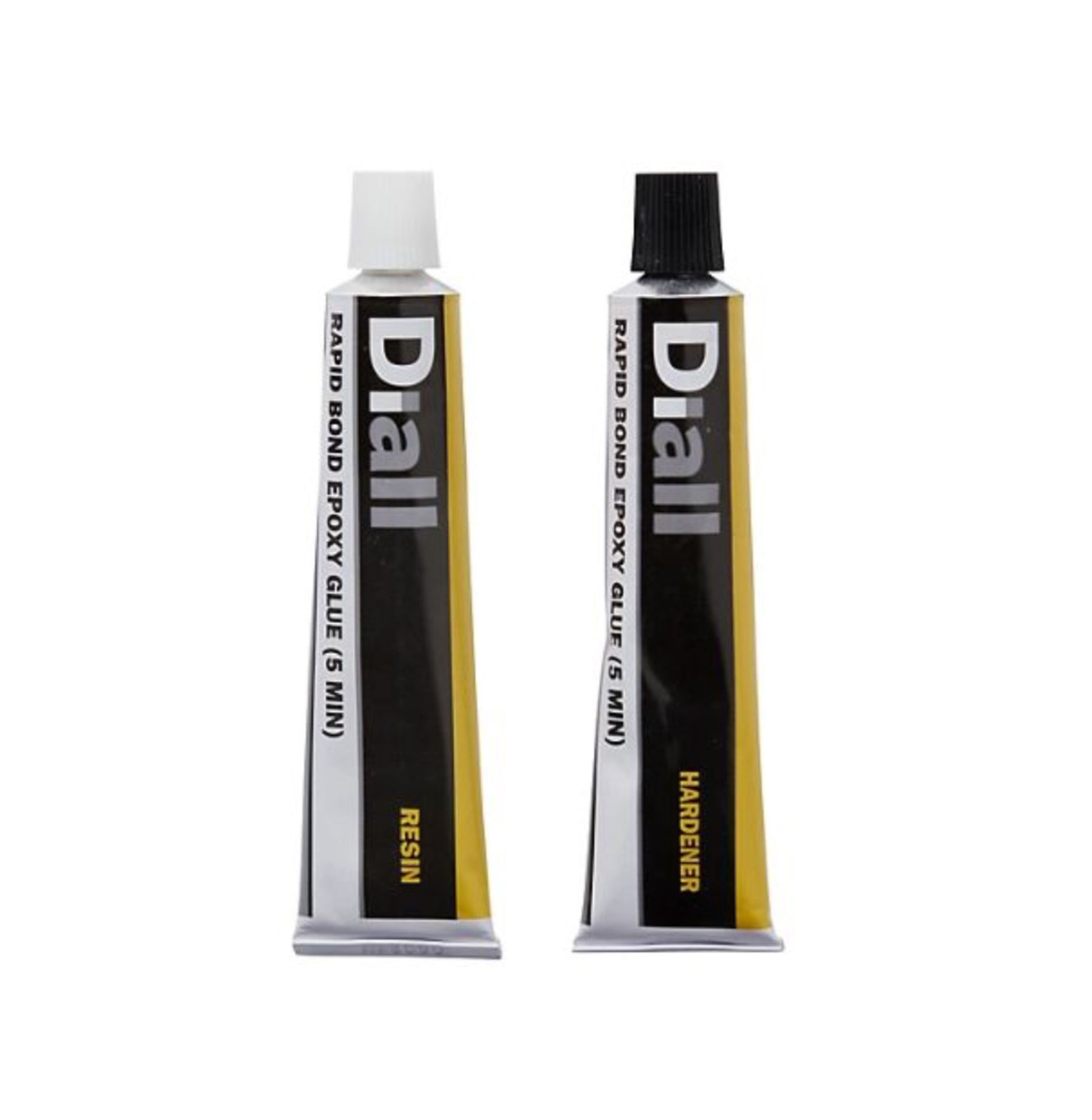 3 X Diall Pale Yellow Epoxy Resin & Polymercaptan 2-Part Adhesive 15ml 15g, Set