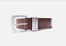 Lambretta Leather Lined Boxed Belt, Brown/Tan XL
