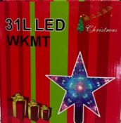 Brand New 31 LED Lights Multicoloured Christmas Star