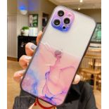Case For iPhone 12, Matte Case With Camera Protect PC Back and Soft TPU Bumper Clear Marble Patte...