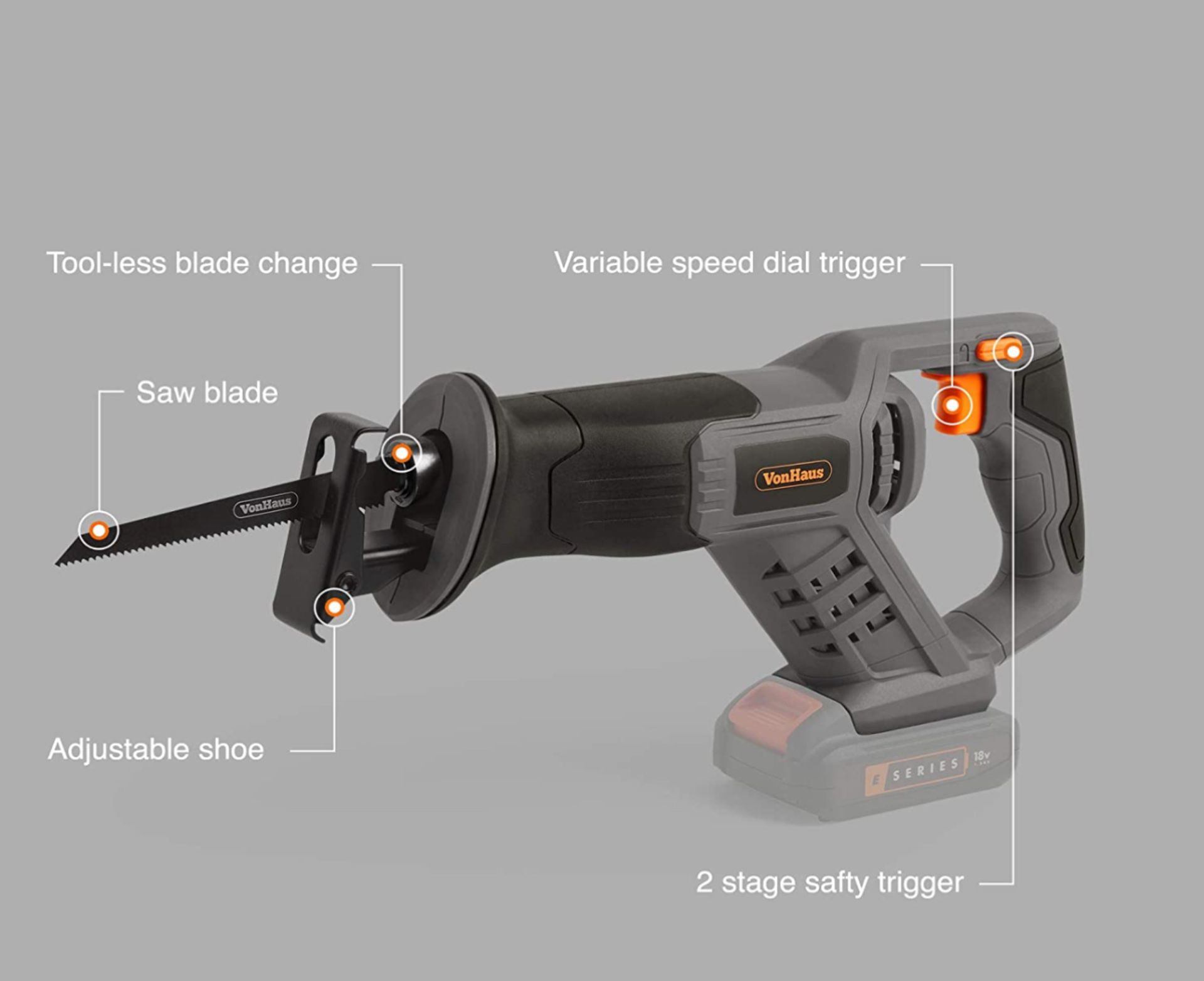 Series 18V Cordless Reciprocating Saw Tool Only (No Battery or Charger Included)