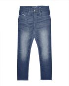 Lambretta Mens Chester Straight Fit Denim Jeans - Tinted Blue Size 36 RRP £60