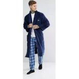 Ben Sherman Navy Fleece Dressing Gown / Tie Front Robe With Pockets XXL £50