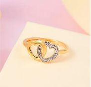 New! Designer Inspired - Diamond (G/H) Heart Ring