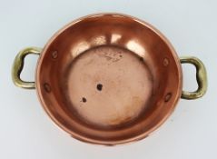 Small Antique Georgian Two Handled Copper Dish