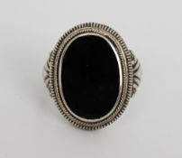Vintage Onyx Silver Ring