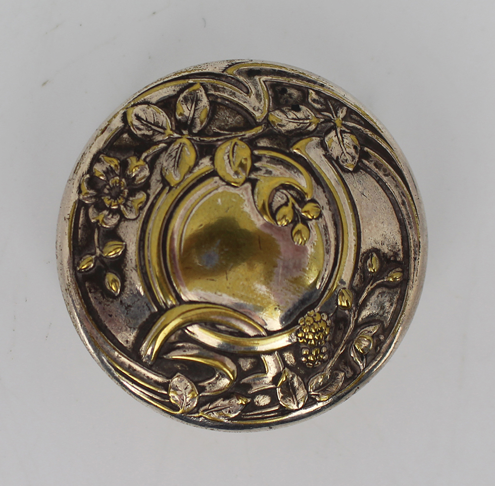 Art Nouveau Silver Plated Pill Box by Armand Frenais French c.1900 - Image 3 of 6