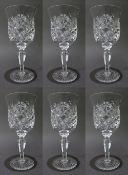 Set of 6 Royal Doulton Crystal Wine Glasses