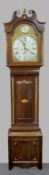 Early 19th c. Mahogany Brass Arched Dial Longcase Clock