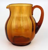 Large Amber Glass Jug c.1940