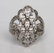 Decorative Ornate Silver Ring