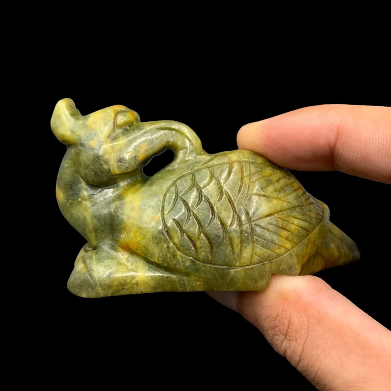 Antique Hand Carved Jade Animal, Ancient Jade, DA-ET-33 - Image 6 of 7