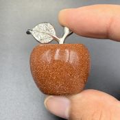 168.80 Cts Natural Best Quality Sand Stone Apple. SD-777