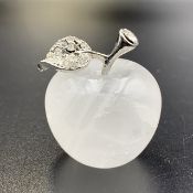 190.75 Cts Awesome Natural Carved Clear Quartz Apple, APL-65