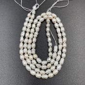 TP-11, Excellent 2 Strands Fresh Water Pearls Beads Strand.
