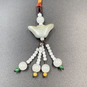 KP-17, Natural Carved Jade With Beads.