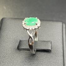 Stunning Top Quality Natural Emerald Gemstone With 925 Silver Ring, TRK-533