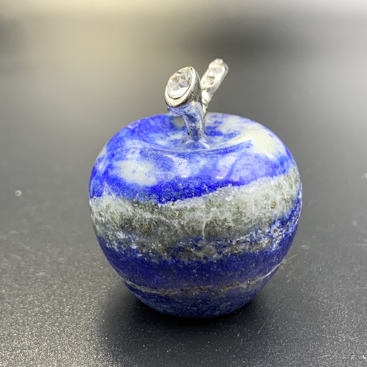 215.20 Cts Awesome Afghani Natural Lapis Lazuli With CZ & Stainless Steel Apple. LPZ-31 - Image 3 of 6