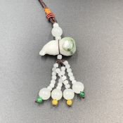 KT-71, Excellent Natural Carved Jade With Beads.
