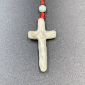 CS-91, Natural Hand Carved Jade Cross