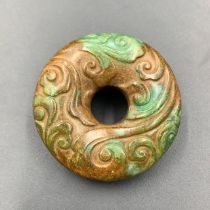 Old Chinese Vintage Hetian Jade Pendant, Hand Carved Chinese Pendant, KE-ET-19