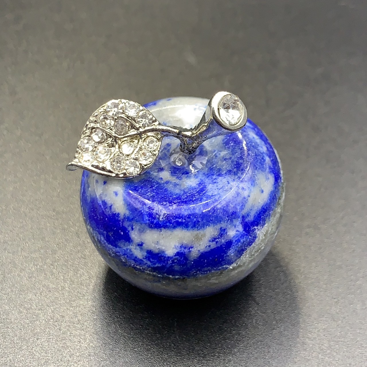 215.20 Cts Awesome Afghani Natural Lapis Lazuli With CZ & Stainless Steel Apple. LPZ-31 - Image 6 of 6