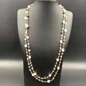 Beautiful Long Fresh Water Pearls Beads Necklace