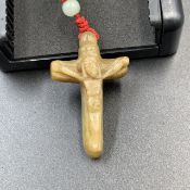 RCP-2, Hand Carved Natural Jade Cross