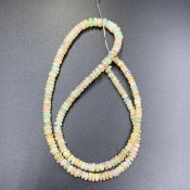 OPS-103, Top Quality Natural Ethiopian Fire Opal Faceted Beads Strand.