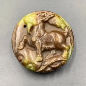 Beautiful Vintage Chinese Hetian Carved Jade, Old Hetian Jade, NQ-QN-28