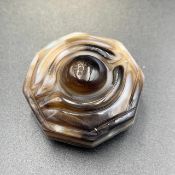 Awesome Himalayan Carved Agate Bead, Himalayan Asian Agate Bead, LBBR-49