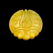 Ancient Hand Carved Jade Animal Pendant, Antique Jade