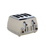 De'Longhi CTOV4003BG Vintage Icona Toaster, 4-Slice, Cream RRP £115