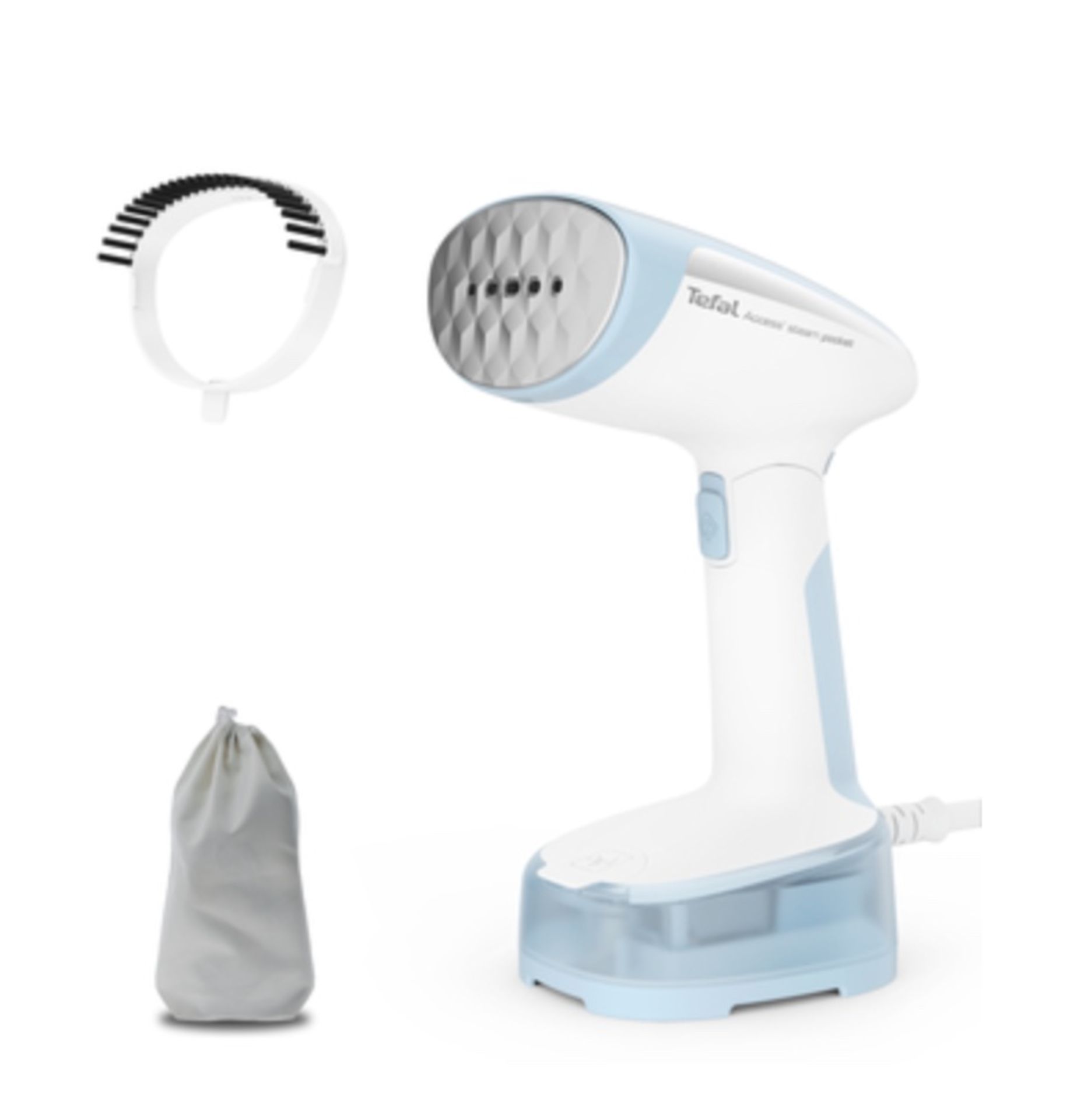 Tefal Access Steam Pocket DT3041 Handheld Clothes Steamer, White/Sky Blue RRP £60