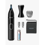 Philips NT5650/16 Series 5000 Cordless Nose Trimmer, Ear & Eyebrow Trimmer, Black