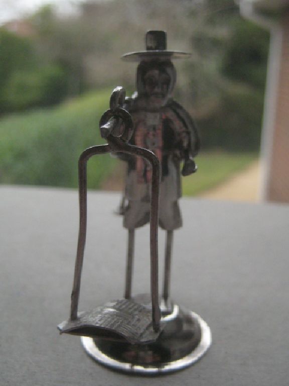 Chinese Miniature White Metal Gentleman Carrying Cheese - Image 3 of 8