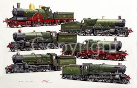 Top Link GWR Train Montage West Coast Duties Large Metal Wall Art