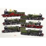 Top Link GWR Train Montage West Coast Duties Large Metal Wall Art