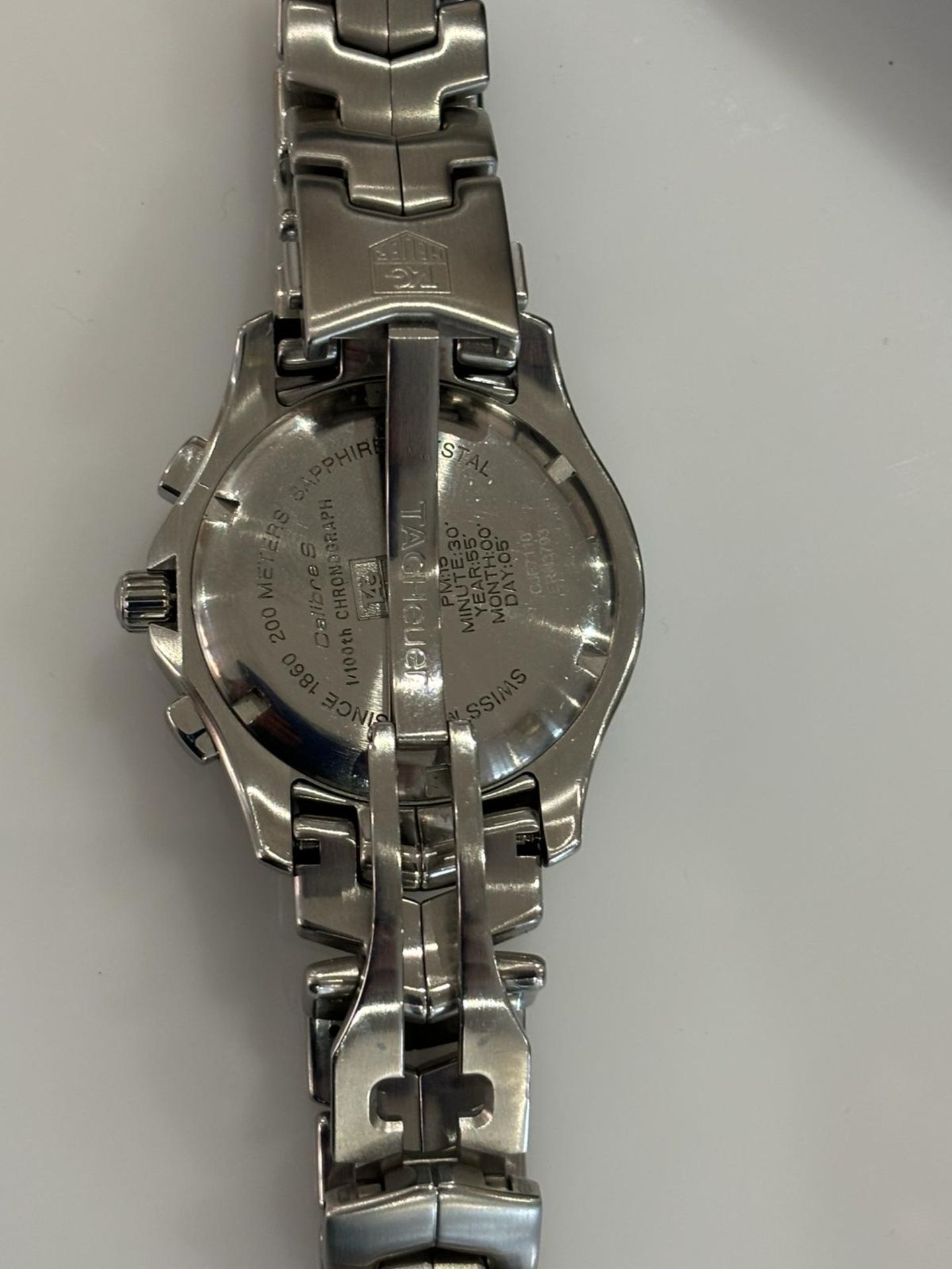 Tag Heuer - Stainless Steel Link Calibre S Quartz Chronograph Bracelet Watch - Image 3 of 6