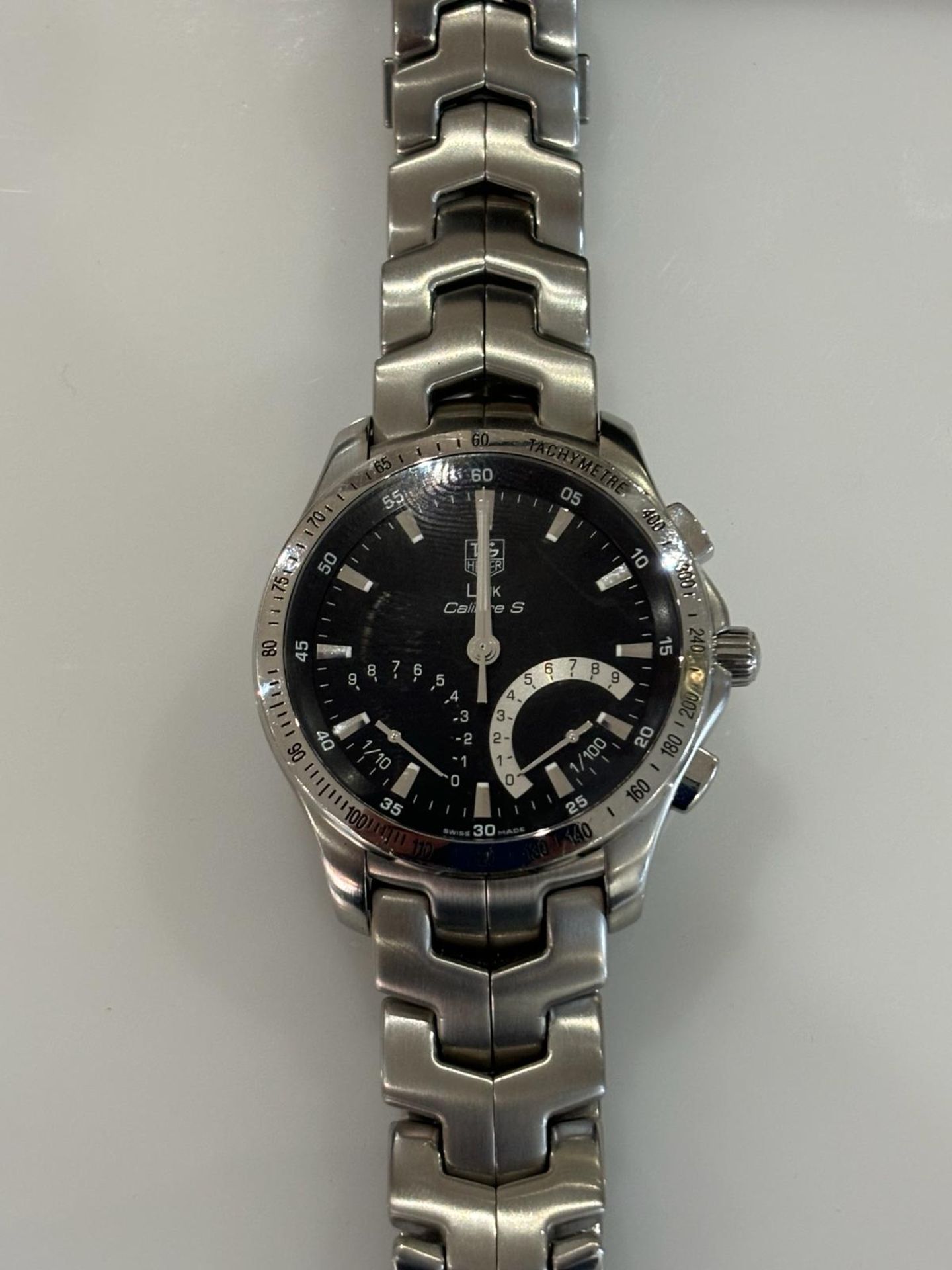 Tag Heuer - Stainless Steel Link Calibre S Quartz Chronograph Bracelet Watch - Image 2 of 6