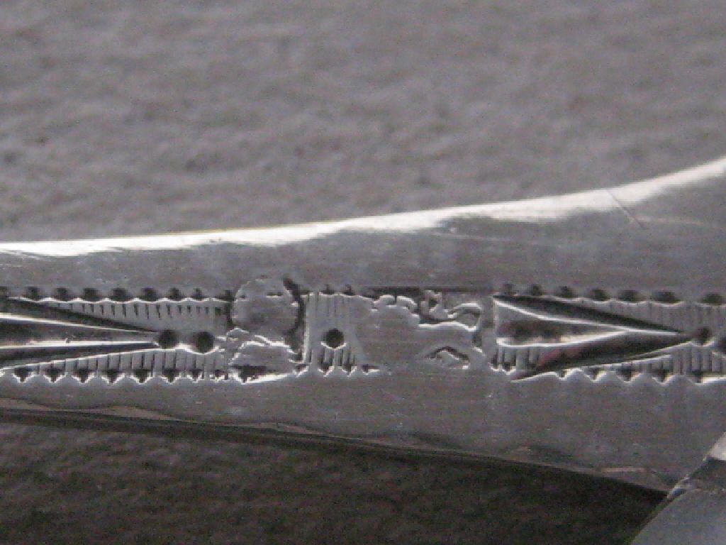 George III Mother of Pearl Hafted Silver Bladed Folding Fruit Fork - Image 5 of 9