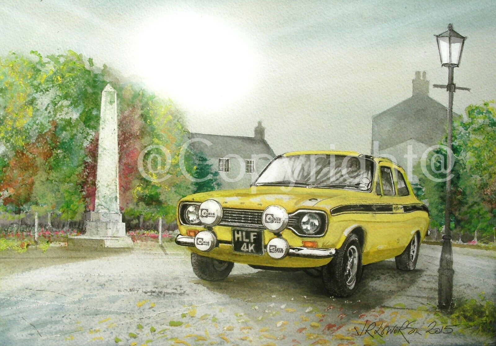 Ford Escort 1970's Mexico MK1 Nostalgic British Car Metal Wall Art