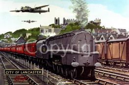 Duchess City of Lancaster Steam Train Large Metal Wall Art.