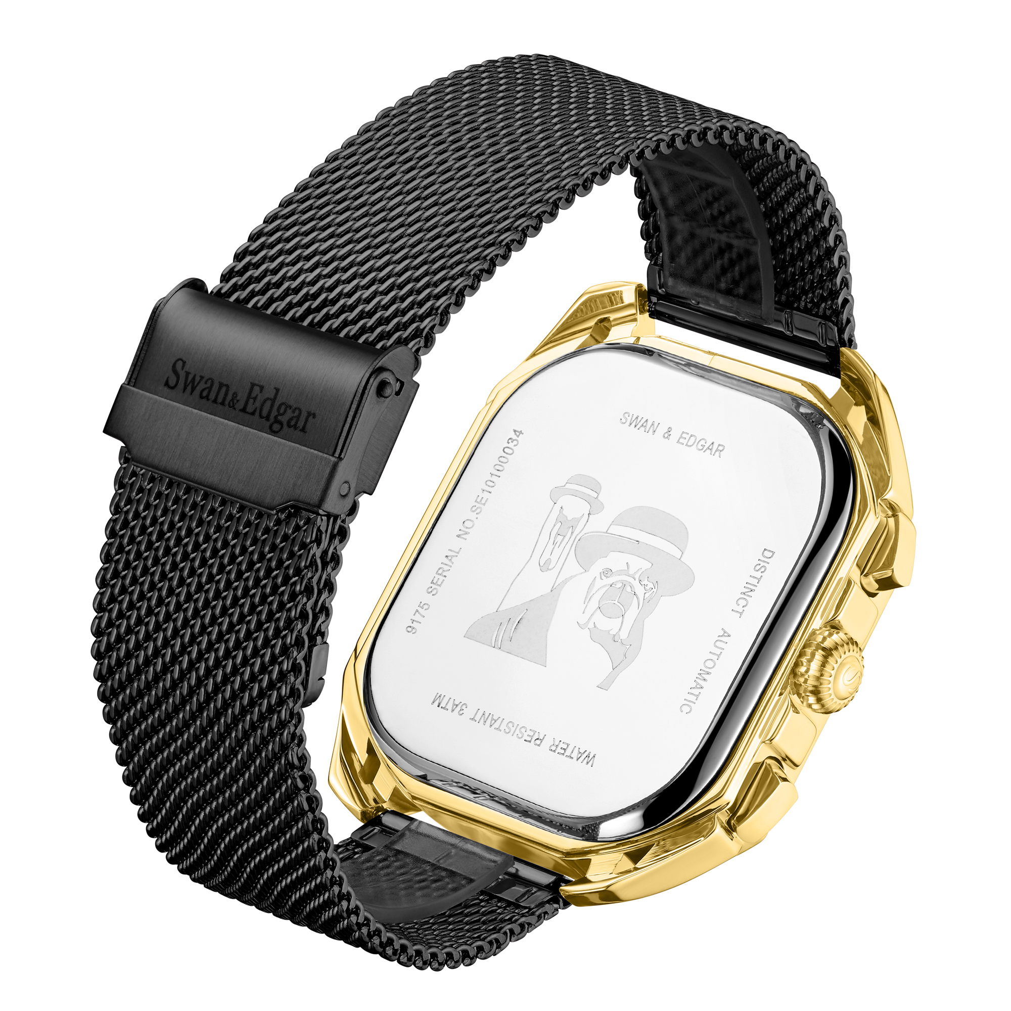 Swan & Edgar Hand Assembled Distinct Automatic Gold Watch - Free Delivery & 5 Year Warranty - Bild 5 aus 5