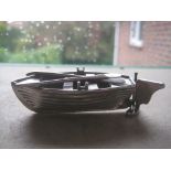 Vintage Silver Plated Miniature Model of A Lifeboat