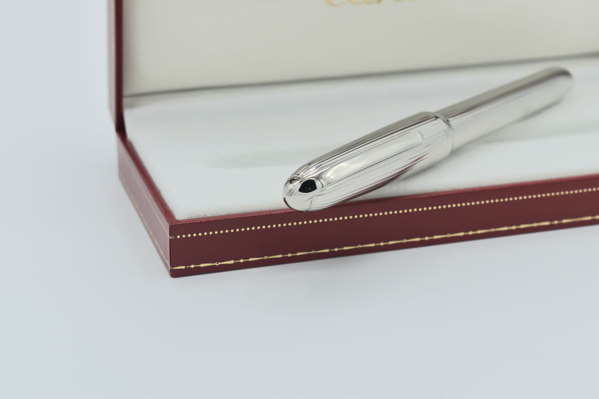 Brand New - Louis Cartier Pen - Limited Platinum Plated Dandy Fountain Pen – 1990 - Image 3 of 6