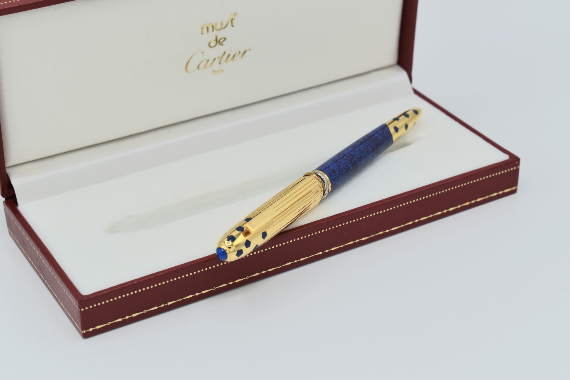 Brand New - Cartier Panthere Lapis Lazuli Blue Marble Ballpoint Pen - 1990 - Image 3 of 5