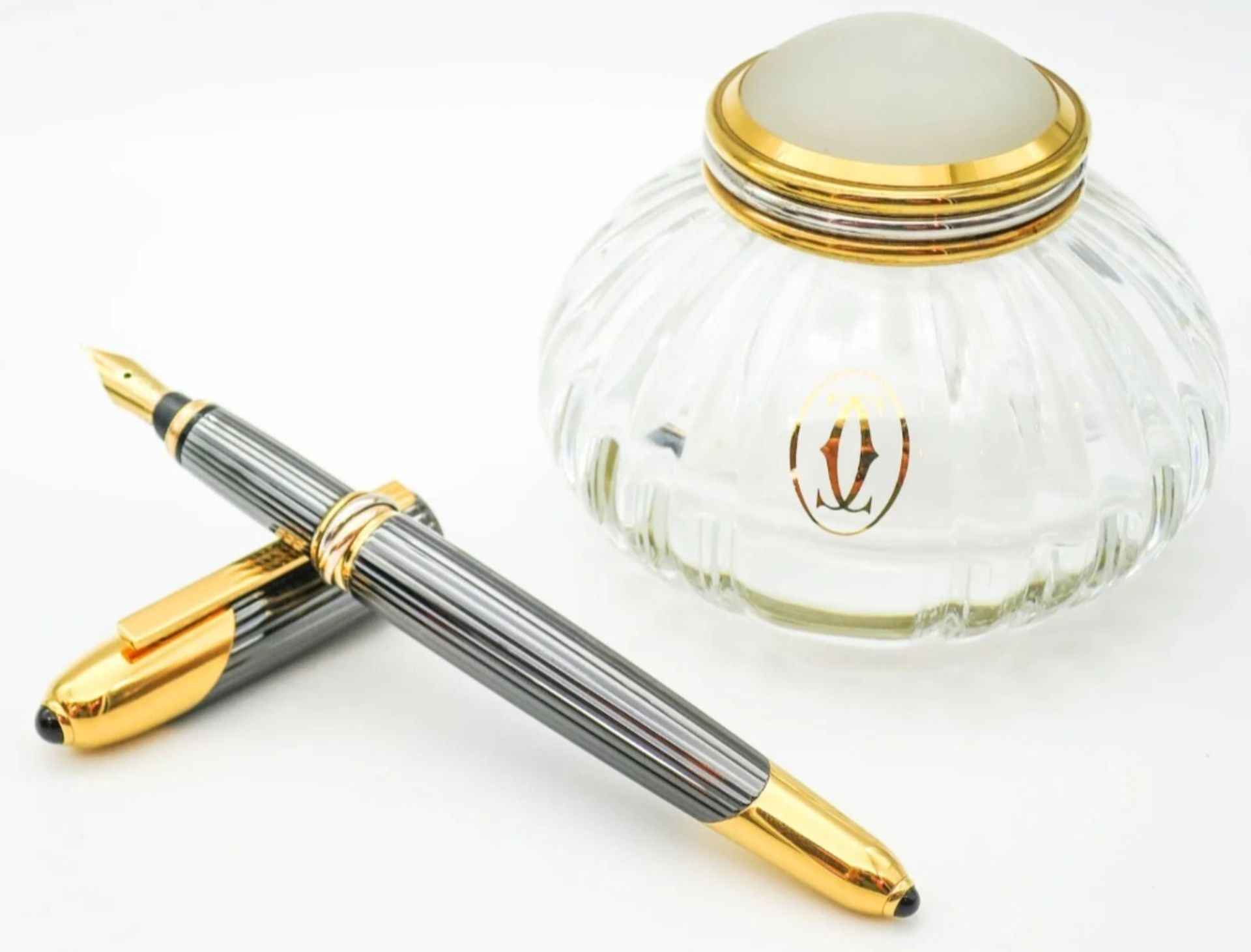 Brand New - Cartier - Les must - Cougar De Cartier LE Fountain Pen, Inkwell & Ink Presentation Se...